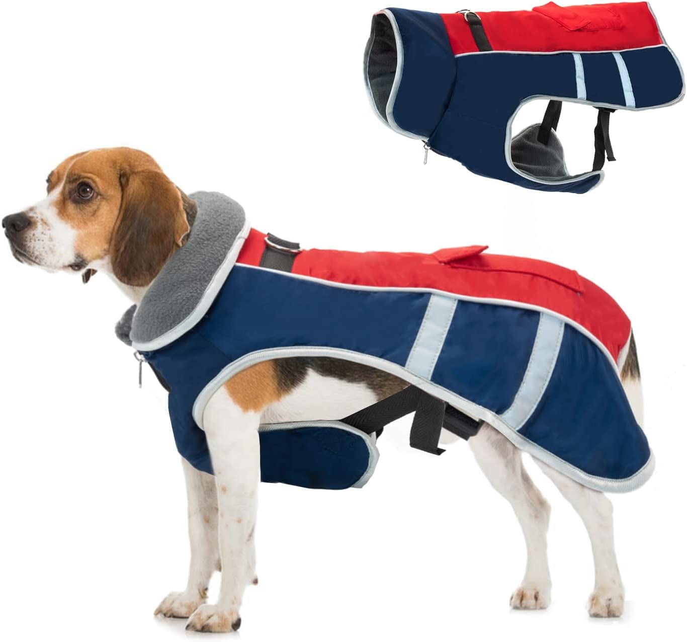 JOYELF Winter Warm Dog Coat, Reflective Waterproof Dog Jacket with Harness Traction Belt, Adjustable Size Windproof Dog Vest Warm Dog Apparel for Large Dogs - Xlarge Size Animals & Pet Supplies > Pet Supplies > Dog Supplies > Dog Apparel STARTOY Large