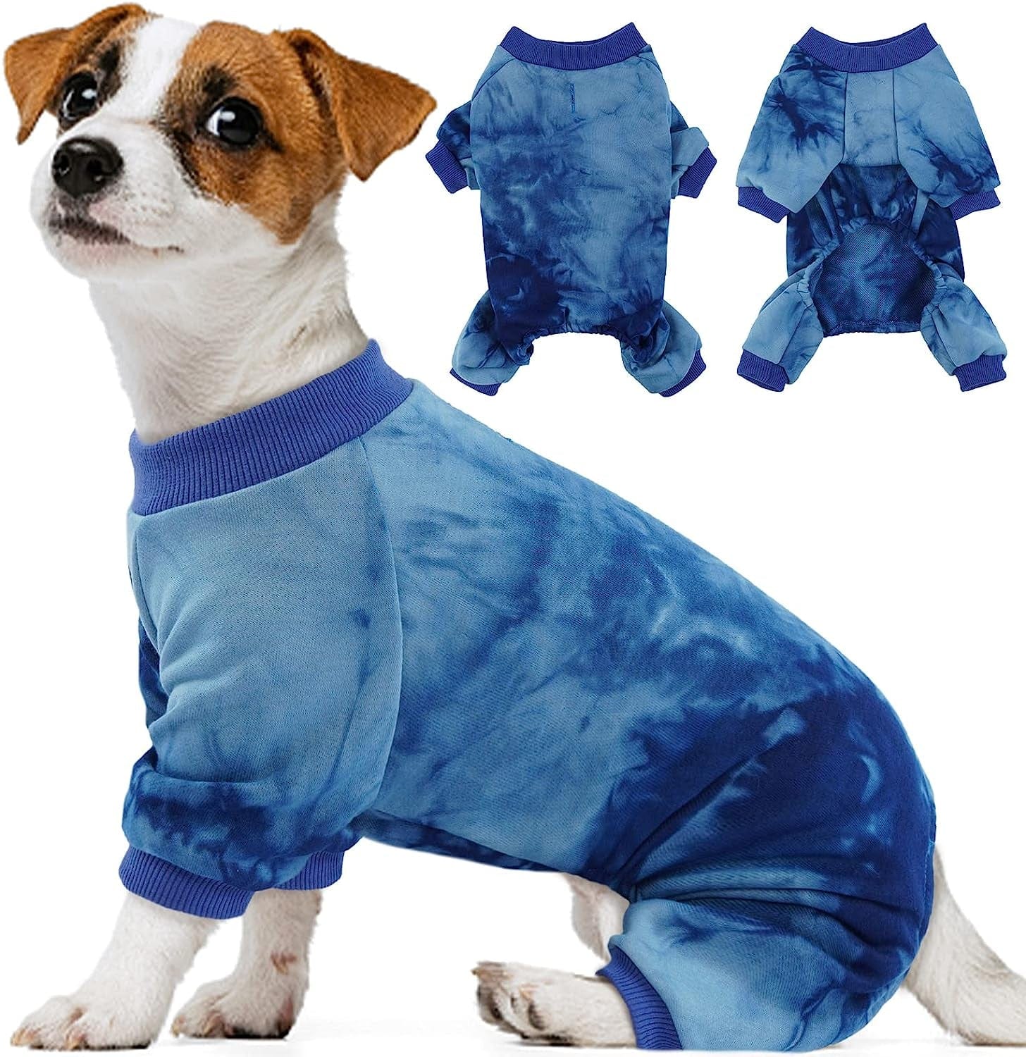 Kuoser Tie Dye Dog Clothes, Soft Doggy Pajamas Puppy Sweatshirt