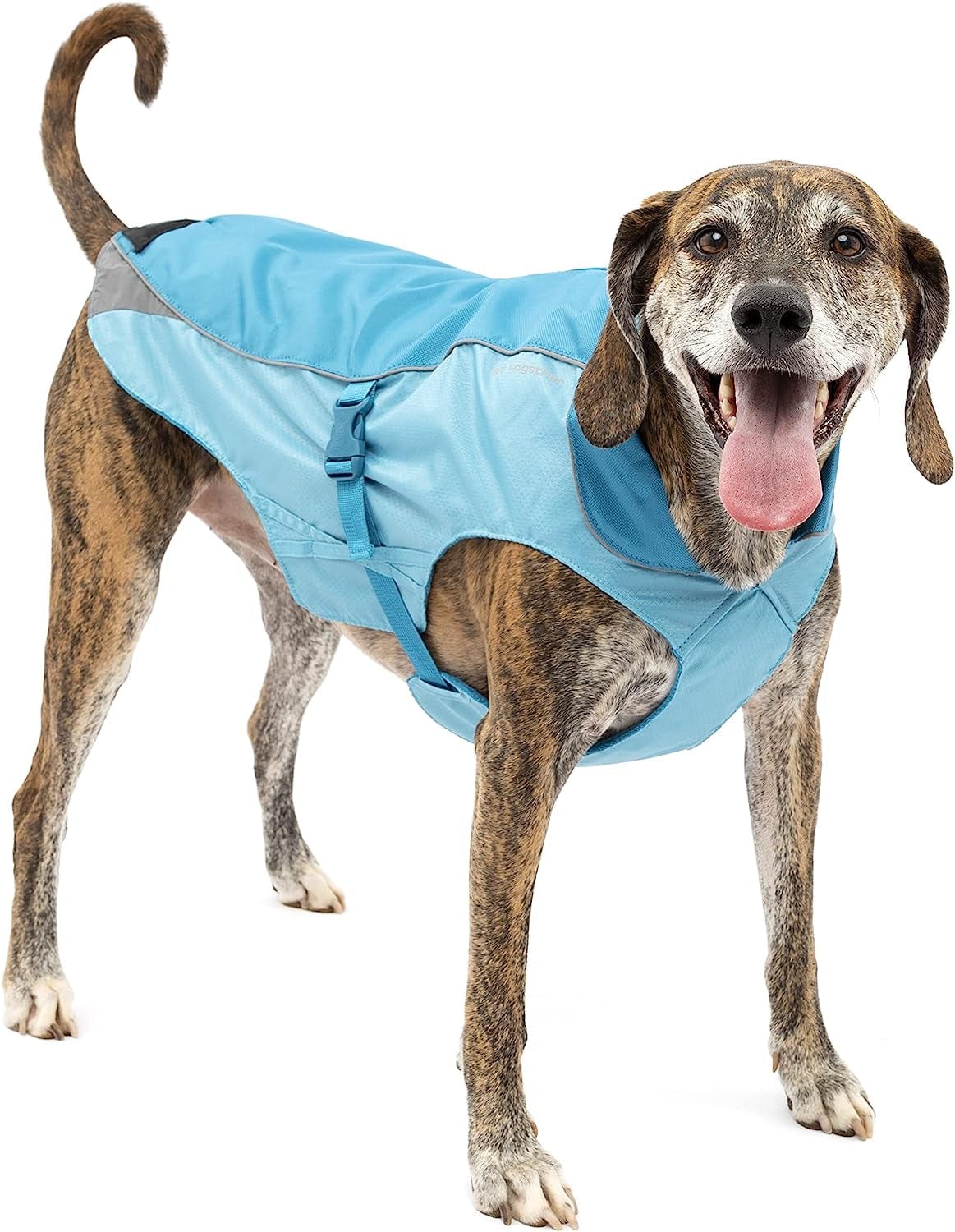 Kurgo North Country Dog Coat, Dog Winter Jacket, Waterproof Dog Jacket, Dog Snow Jacket and Windproof Dog Coat, Reflective Dog Fleece Animals & Pet Supplies > Pet Supplies > Dog Supplies > Dog Apparel Radio Systems Corporation Blue L (Neck: 23", Girth: 30"-39", Back: 24")