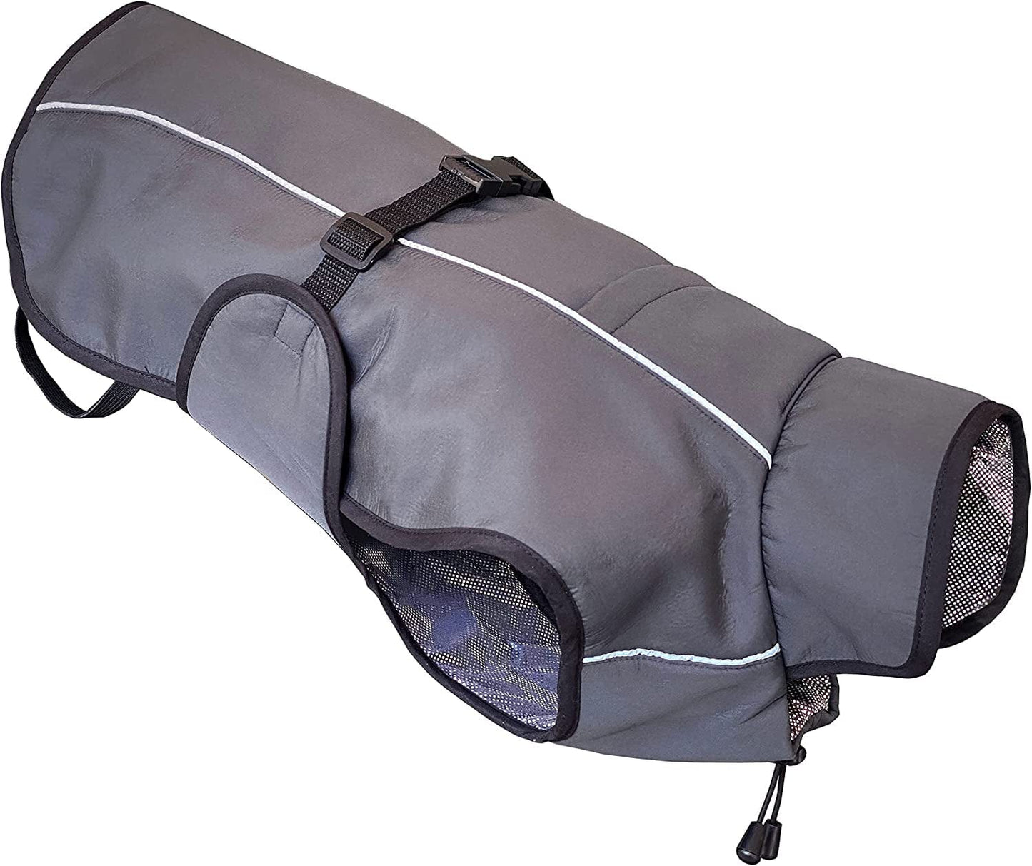 LUCOLOVE Dog Winter Coat - Waterproof Heat-Retaining Insulated Vest - Easy On/Off and Lightweight - for All Weather Conditions - Suits Very Small to Very Large Dog Breeds (XL) Animals & Pet Supplies > Pet Supplies > Dog Supplies > Dog Apparel LUCOLOVE Dark Gray XXX-Large