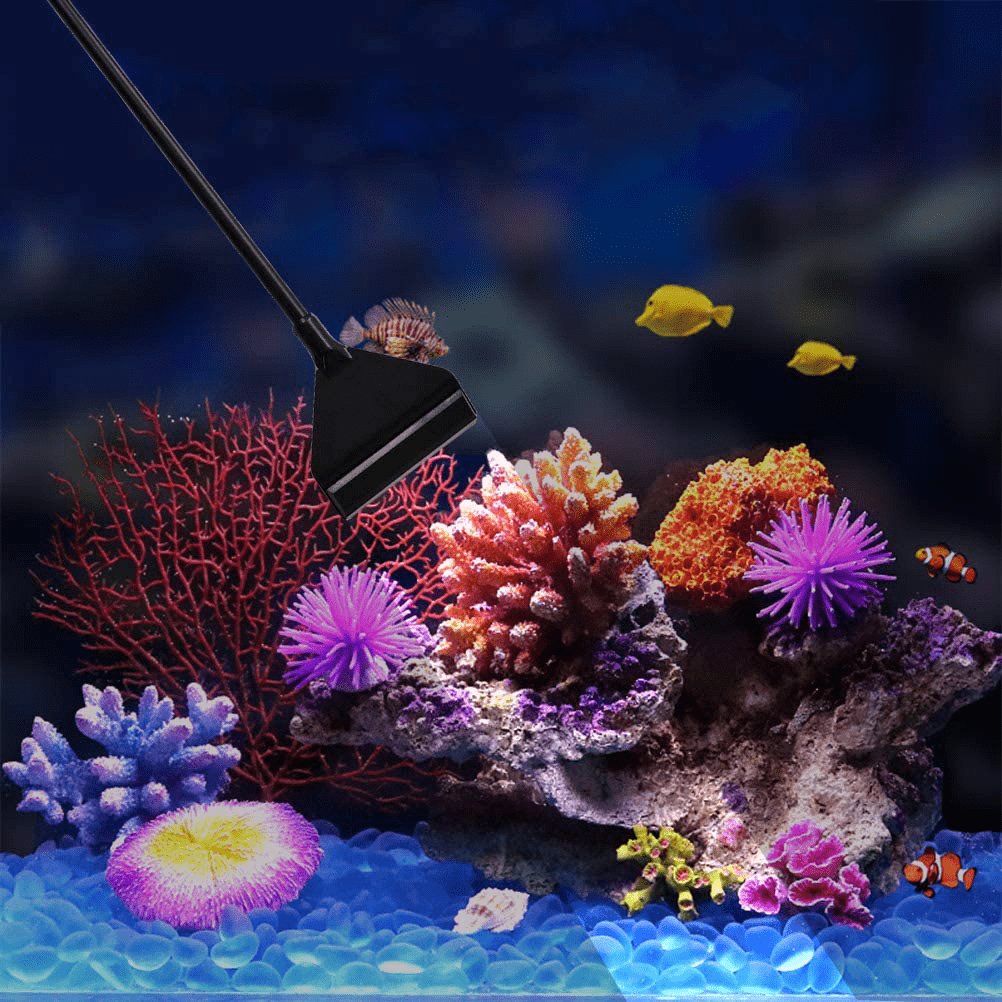 "N/A" Algae Scraper for Glass Aquarium, Aluminum Magnesium Alloy Fish Tank Aquarium Glass Scraper Cleaner Tool with 10PCS Stainless Steel Blades for Glass Aquarium Fish Reef Plant Glass Tank Animals & Pet Supplies > Pet Supplies > Fish Supplies > Aquarium Cleaning Supplies "N/A"