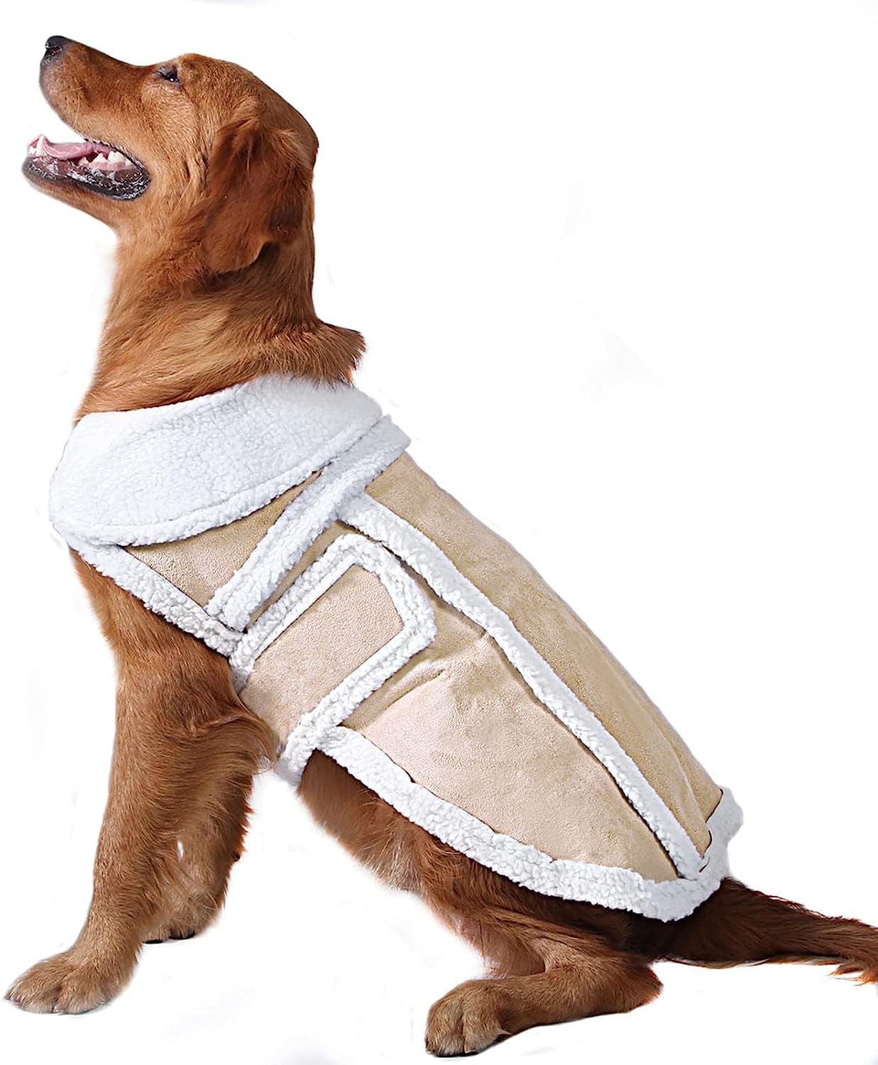 NAMSAN Dog Warm Vest Winter Doggy Coat Fleece Puppy Jacket Soft Small Dog Sweater Outfit Cold Weather Chihuahua Clothes with Leash Hole, Small Animals & Pet Supplies > Pet Supplies > Dog Supplies > Dog Apparel Namsan XL(Chest 29"-34")