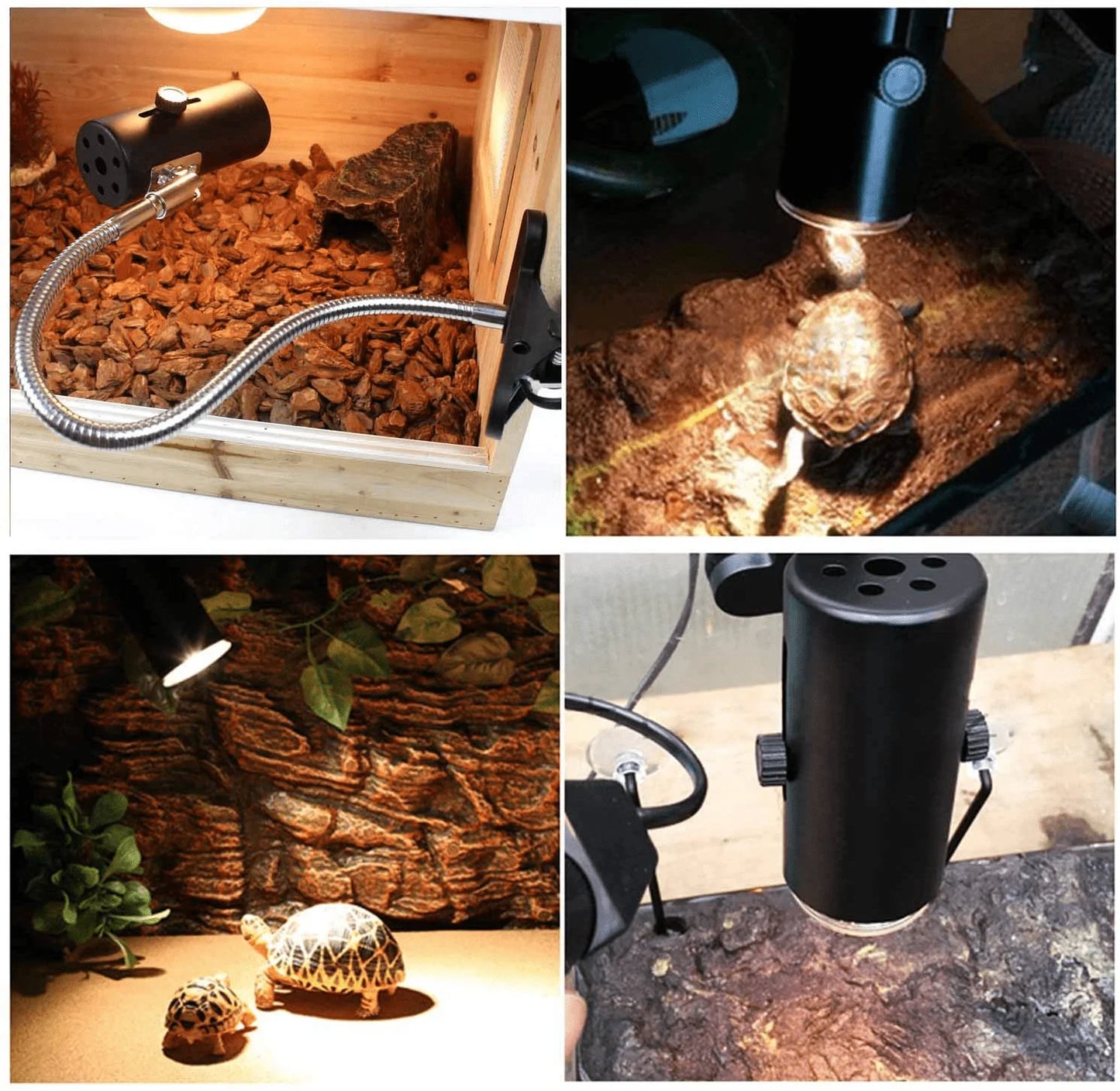OMAYKEY Reptile Lamp Fixture Holder Clamp with 50W UVB + UVA Full Spectrum Sun Lamp Sunbathe Heat Bulb - Upgraded Lengthened Adjustable Stand & Socket - for Pet Habitat Heat Light Bulb Animals & Pet Supplies > Pet Supplies > Reptile & Amphibian Supplies > Reptile & Amphibian Habitats OMAYKEY