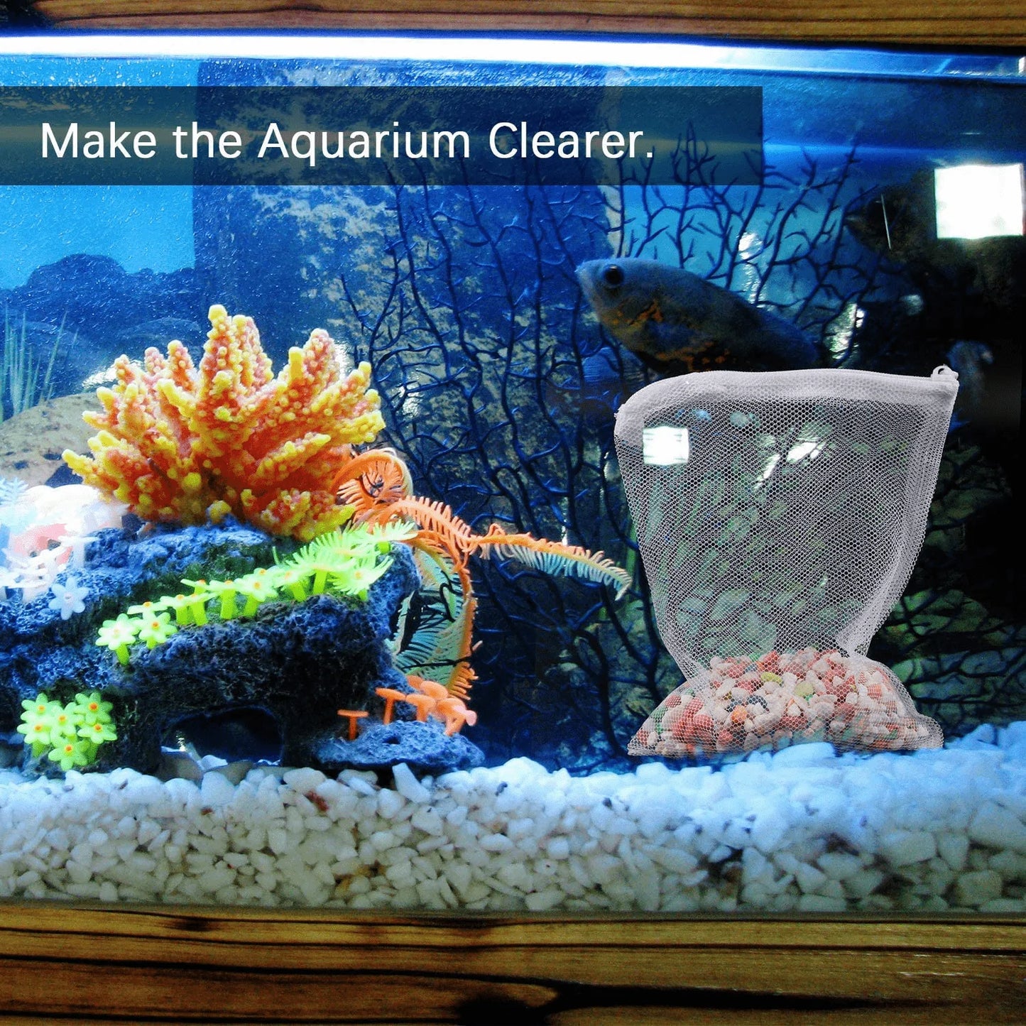 Onwon 10 Pieces Aquarium Filter Bags Fish Tank Media Mesh Filter Bags Net Bag with Zipper for Charcoal Pelletized Remove Activated Carbon, Biospheres, Ceramic Rings Animals & Pet Supplies > Pet Supplies > Fish Supplies > Aquarium Gravel & Substrates Onwon