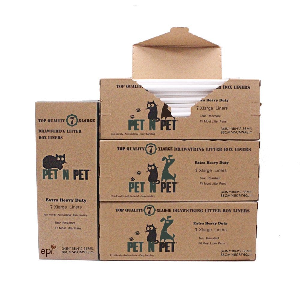 "PET N PET Cat Litter Box Liners,Drawstring Litter Liner Bag,Extra Large Size,Pan Liners 14 Counts" Animals & Pet Supplies > Pet Supplies > Cat Supplies > Cat Litter Box Liners FORESIGHT USA, INC. 28