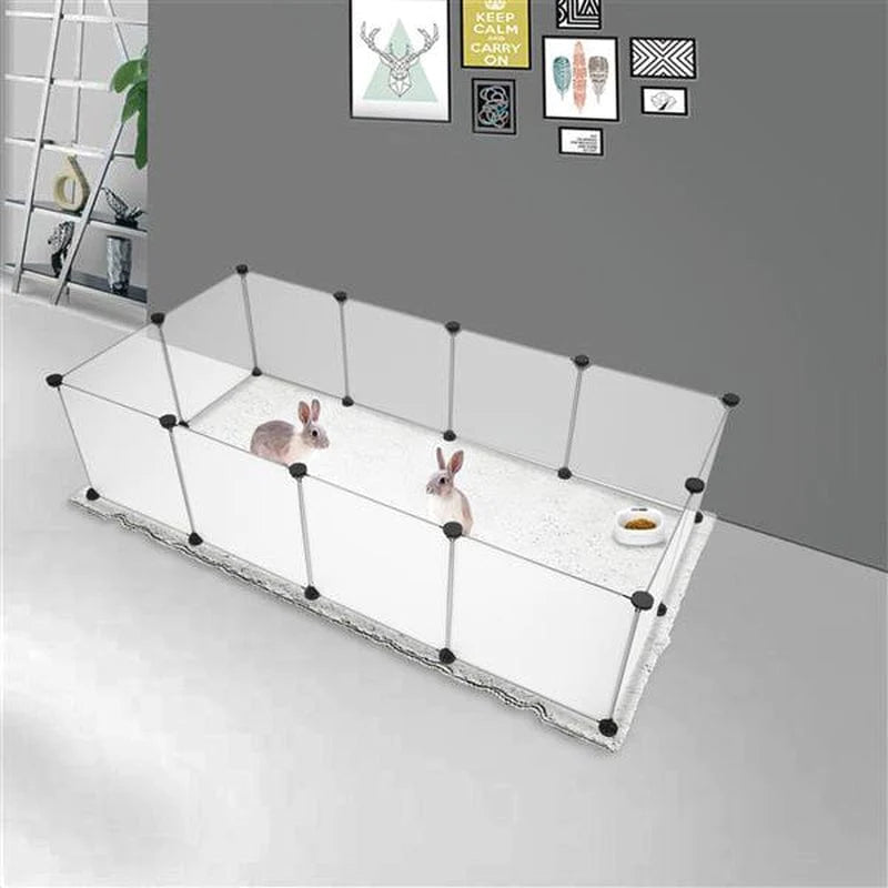 Pet Playpen, Indoor Rabbit Run Hutch Cage, Large Exercise Enclosure , DIY Plastic Modular Fence for Hamster, Pet, Small Animals, White Animals & Pet Supplies > Pet Supplies > Dog Supplies > Dog Kennels & Runs Goorabbit