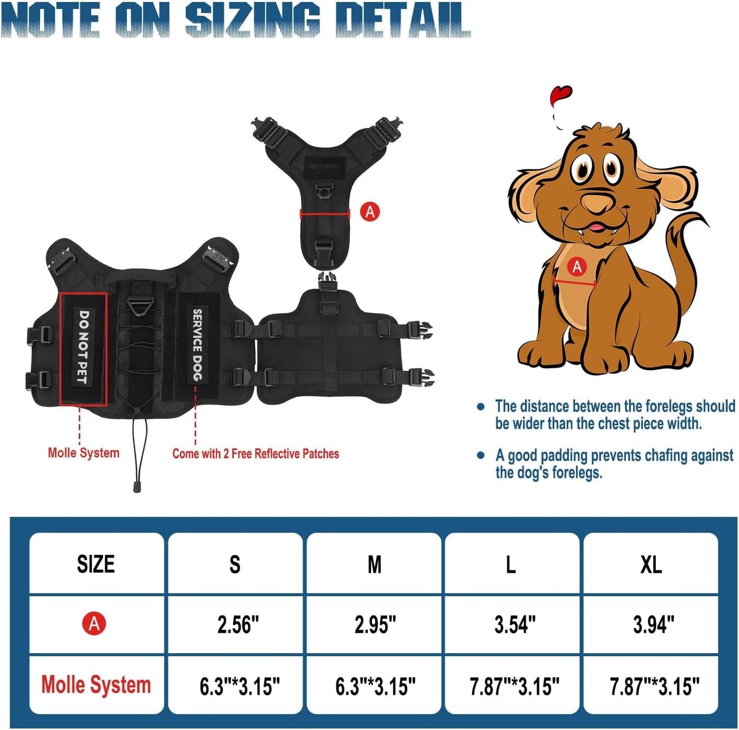 PETNANNY Tactical Dog Harness - Service Dog Harness Emotional Support Dog Vest for Medium Large Dogs, No Pull ESA Dog Vest with Hook & Loop, Working Molle Vest for Training Hunting… Animals & Pet Supplies > Pet Supplies > Dog Supplies > Dog Apparel PETNANNY   