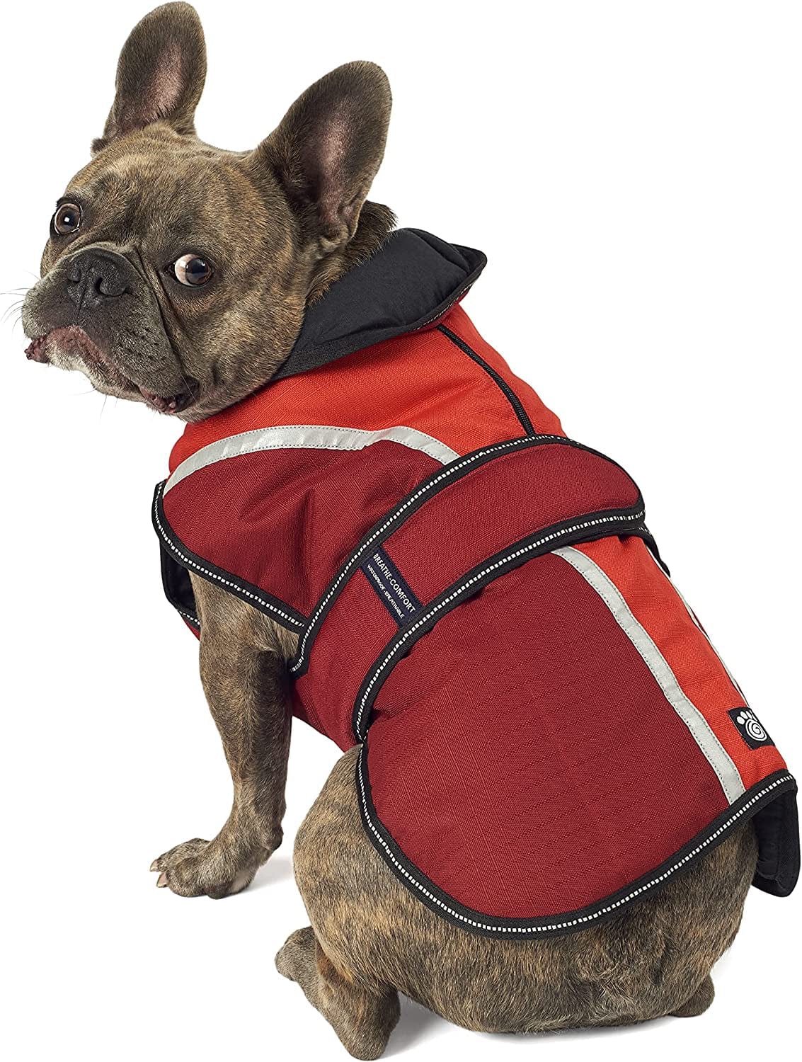 Petrageous 8400RXL Calgary Waterproof Dog Coat with Two-Way Zipper Opening for Dog Harness 23-Inch Long Heavyweight Jacket for Extra Large Dogs, Red Animals & Pet Supplies > Pet Supplies > Dog Supplies > Dog Apparel Pet Rageous Designs, LLC Medium