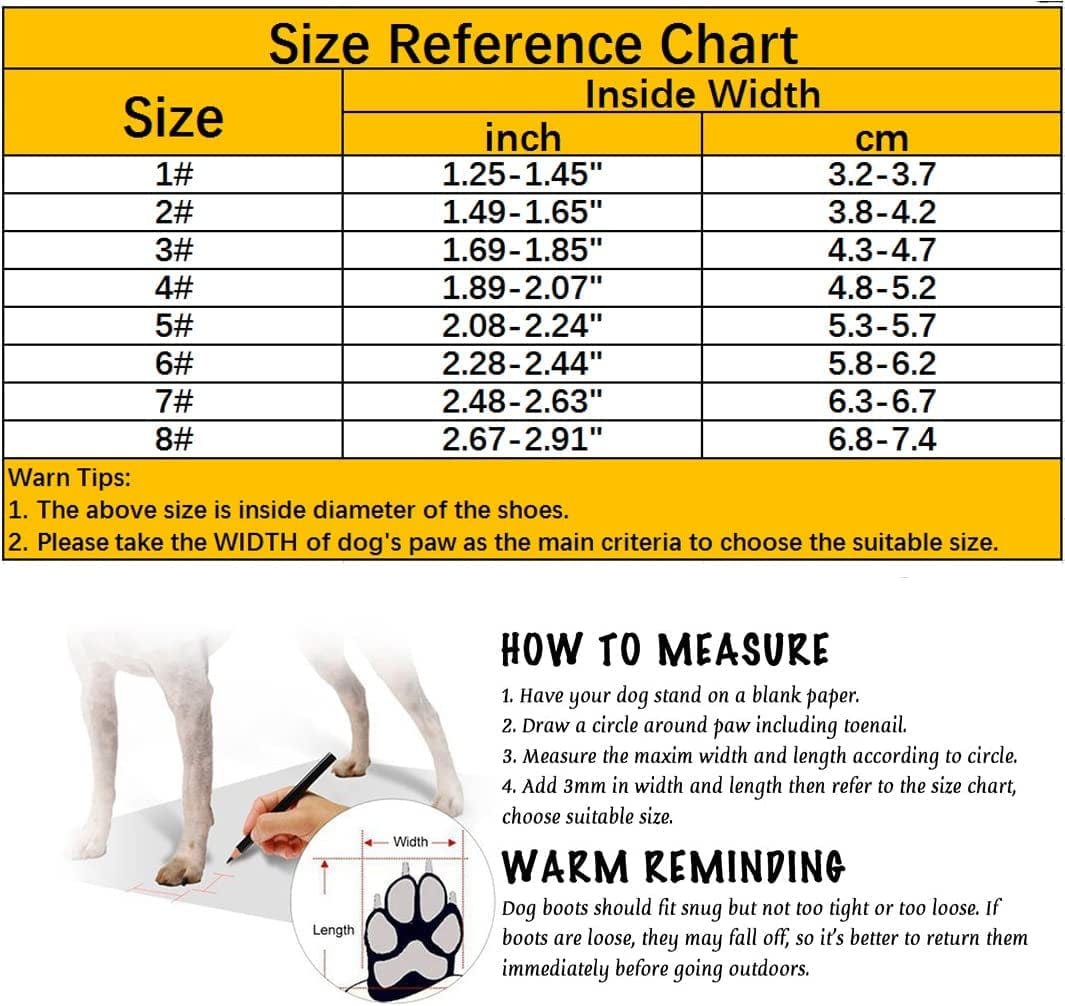 Protective Dog Boots, 4 Pcs Breathable Non-Slip Dog Shoes with Wear-Resistant and Rugged Anti-Slip Sole Outdoor Paw Protectors (4#) Animals & Pet Supplies > Pet Supplies > Dog Supplies > Dog Apparel AQH