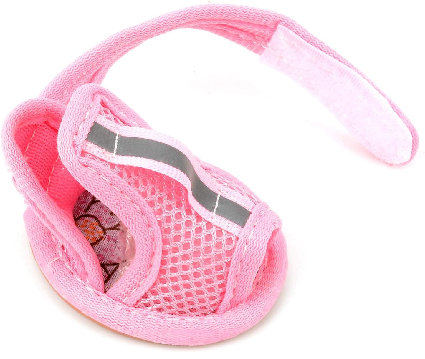 Ranphy Small Dog Sandals Water Resistant Summer Paw Protector Anti-Slip Shoes for Boy Girl Breathable Mesh Dog Shoes Pink XS Animals & Pet Supplies > Pet Supplies > Dog Supplies > Dog Apparel Ranphy