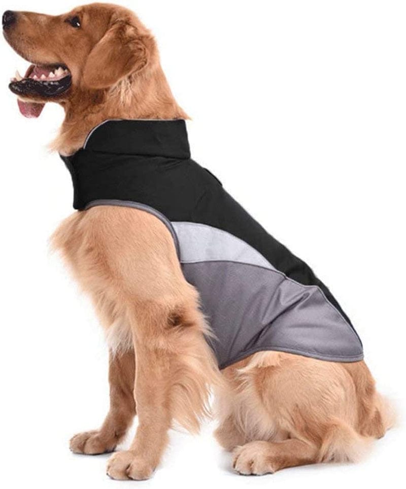 SILD Dog Jacket Outdoor Indoor Activities Waterproof Windproof Reflective Dog Cold Weather Winter Coat Dog Vest Autumn Pet Apparel for Small Medium Large Dog (M, Orange) Animals & Pet Supplies > Pet Supplies > Dog Supplies > Dog Apparel SILD Black XXXL(Chest:33.5'',Back:24'')