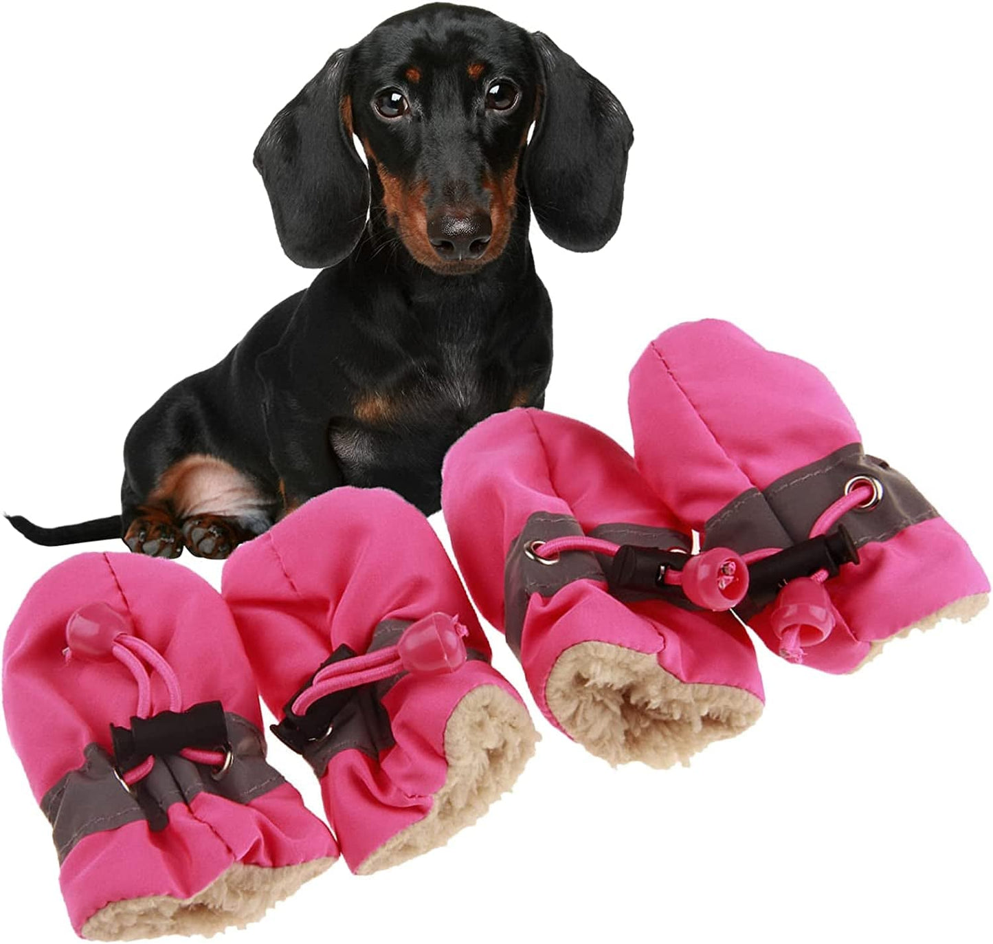 Soft Small Dog Shoes, Puppy Lightweight Shoes for Summer & Winter, Non Skid Kitten Booties for Walking Black Size 5 Animals & Pet Supplies > Pet Supplies > Dog Supplies > Dog Apparel GabeFish Pink-Thick Label 6: Recommend Weight: 14-19.8 lbs (6.5-9kg)