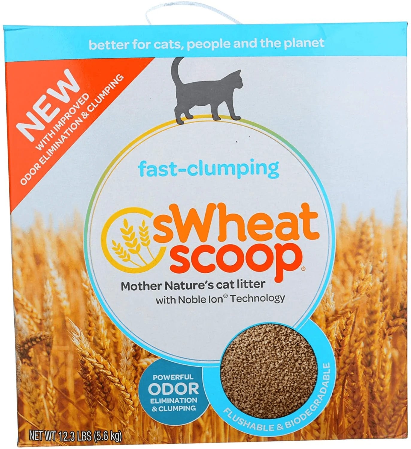 Swheat Scoop All Natural Scooping Cat Litter 12.3 LB (Pack of 4) Animals & Pet Supplies > Pet Supplies > Cat Supplies > Cat Litter sWheat Scoop