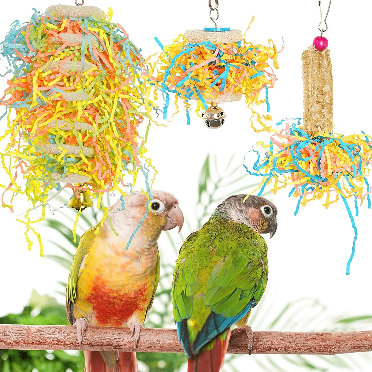 Tongcloud 5Pcs Bird Parrots Shredding Toys Bird Shredder Toys Parrot Cage Shredder Toys Parakeet Chewing Toys for Cockatiel Bird Loofah Toys Parakeet Chewing Toys Animals & Pet Supplies > Pet Supplies > Bird Supplies > Bird Toys Tongcloud