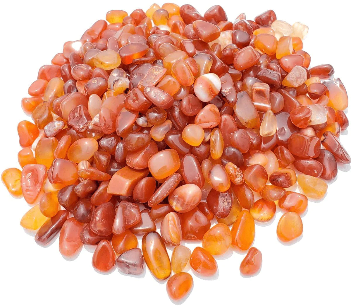 Tonmp 2 Pounds Aquarium Gravel Gem.Agate Stone Tumbled Stones for Plants Cacti & Succulents Bedding, Vase Filler, Landscape Bottom Decoration Animals & Pet Supplies > Pet Supplies > Fish Supplies > Aquarium Gravel & Substrates Tonmp Orange