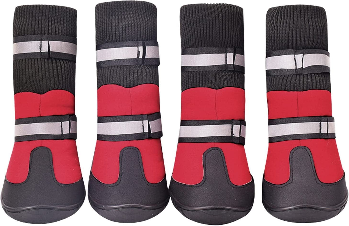 TOOPONE Pet Dog Shoes High Top Waterproof Anti-Slip Wear-Resistant Sturdy, Non-Slip Sole Winter Dog Big Cotton Boots (Orange) (XL) Animals & Pet Supplies > Pet Supplies > Dog Supplies > Dog Apparel TOOPONE Red XL