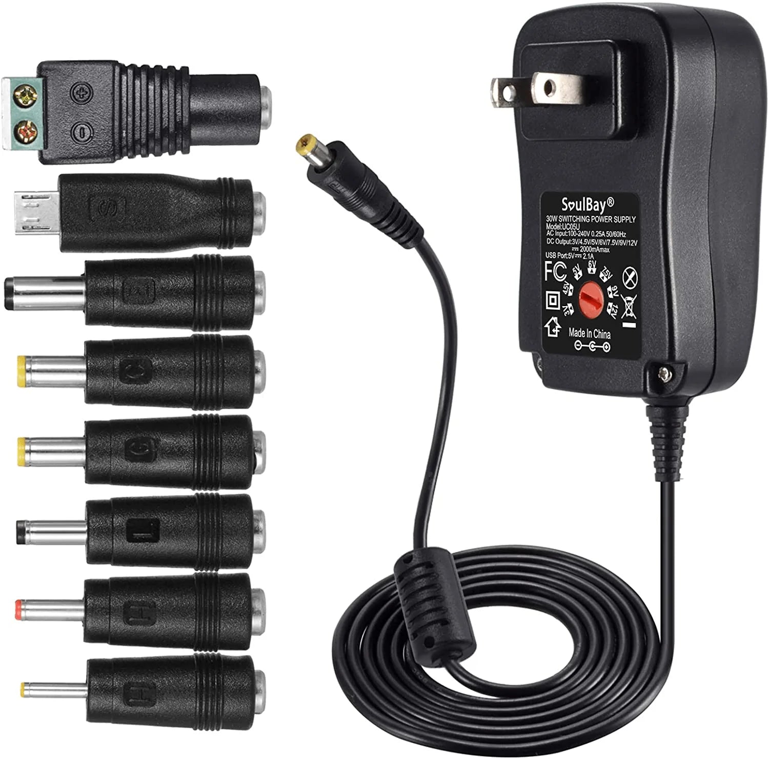 Upgraded Version] Soulbay 30W Universal AC/DC Adapter Switching Power – KOL  PET