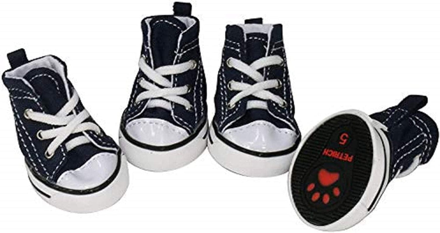 URBEST 4 Pcs Pet Dog Puppy Canvas Sport Shoes, Sneaker Boots, Outdoor Nonslip Causal Shoes (8#, Pink) Animals & Pet Supplies > Pet Supplies > Dog Supplies > Dog Apparel URBEST Blue 6#