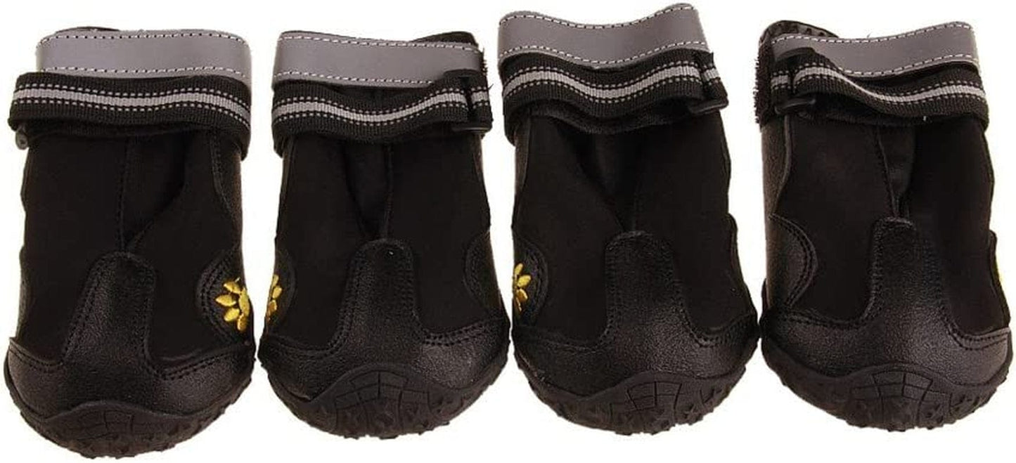 V-Hao Adjustable Dog Boots Non-Slip Tear-Resistence Pet Booties for Dog Waterproof Paw Protectors Durable Dog Hiking Shoes Outdoor Animals & Pet Supplies > Pet Supplies > Dog Supplies > Dog Apparel V-Hao Black 7