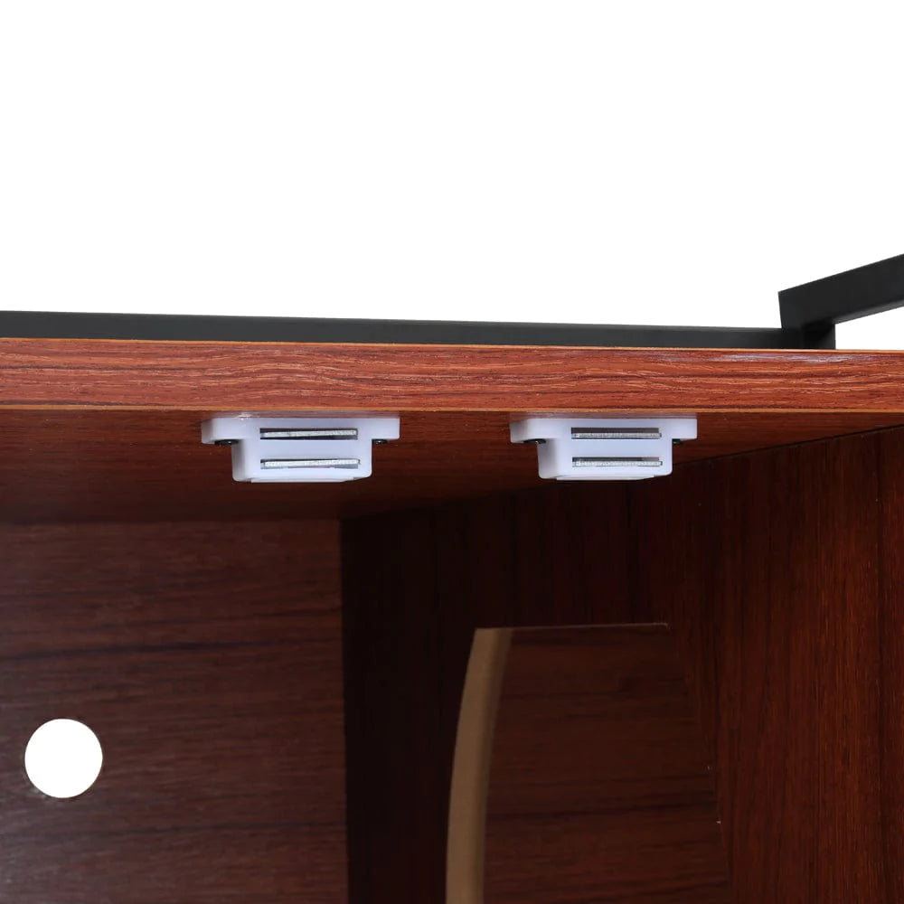 Veryke Wooden Cat Washroom Storage Bench, Modern Cat Furniture Enclosed Cat Litter Box - Red Brown Animals & Pet Supplies > Pet Supplies > Cat Supplies > Cat Furniture Veryke