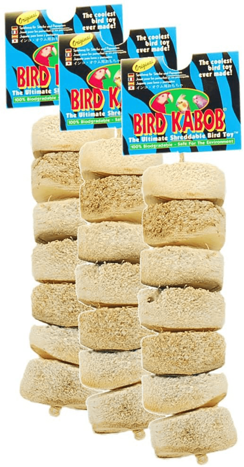 Wesco Pet Original Bird Kabob Shreddable Bird Toy (3 Pack) Animals & Pet Supplies > Pet Supplies > Bird Supplies > Bird Toys Wesco