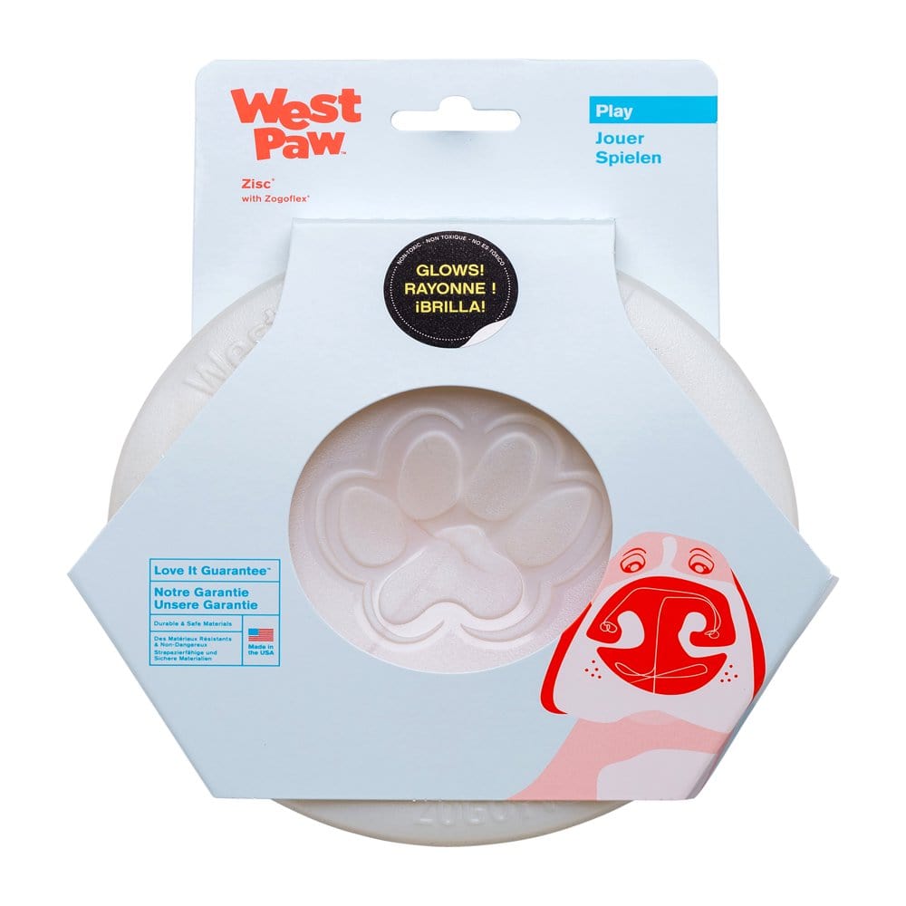 West Paw Zogoflex Zisc Large 8.5" Dog Toy Aqua Animals & Pet Supplies > Pet Supplies > Dog Supplies > Dog Toys West Paw S Glow in the Dark