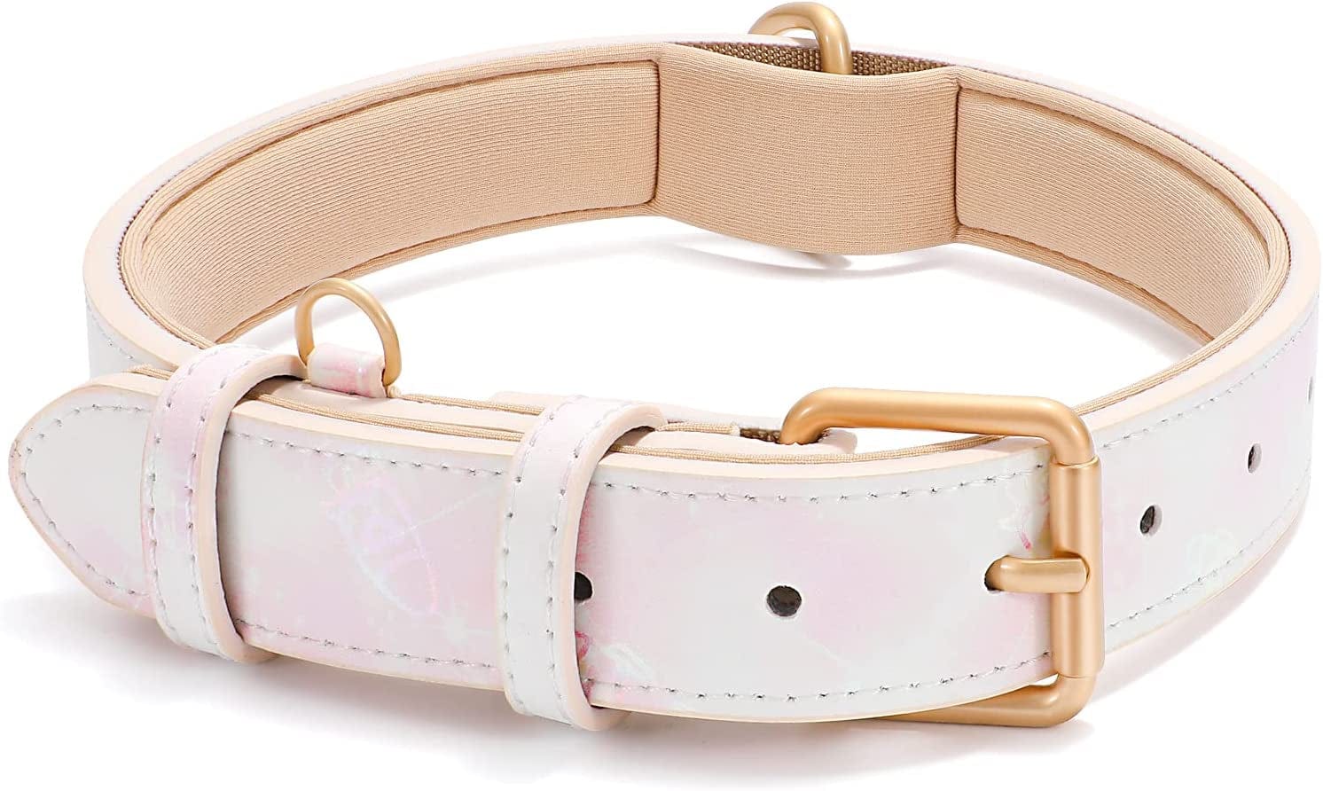 WHIPPY Airtag Leather Dog Collar GPS Tracker Air Tag Puppy Collar Adjustable Soft Leather Padded Dog Collar with Airtag Holder Case for Small Medium Large Dog Pet Backpack,Pink,M Electronics > GPS Accessories > GPS Cases WHIPPY A-pink sky S:Neck 13"-17",Width 0.78" 
