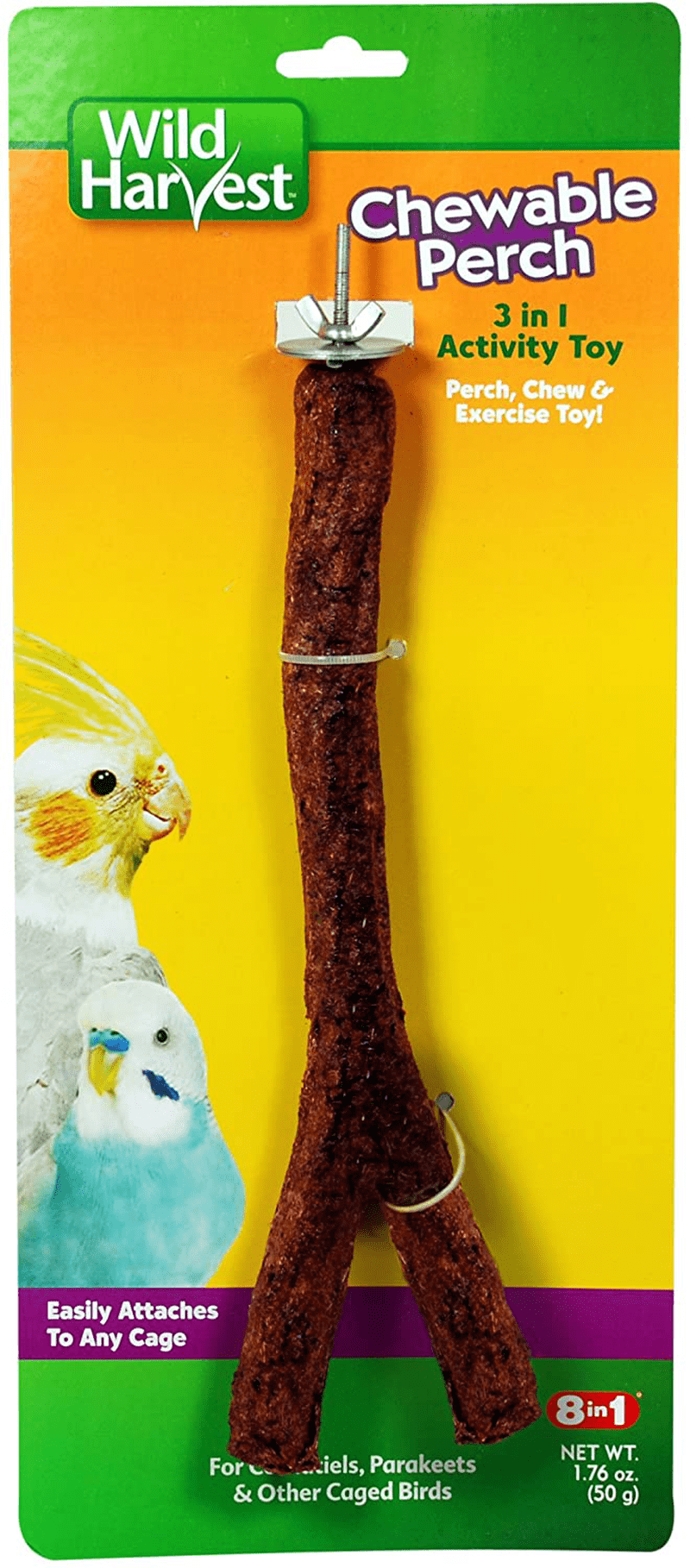 Wild Harvest Chewable Perch for Cockatiels, Parakeets & Other Caged Birds Animals & Pet Supplies > Pet Supplies > Bird Supplies > Bird Cage Accessories Wild Harvest