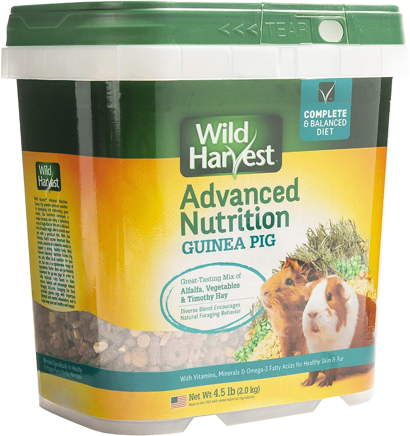 Wild Harvest Wh-83545 Wild Harvest Advanced Nutrition Diet for Guinea Pigs, 4.5-Pound Animals & Pet Supplies > Pet Supplies > Small Animal Supplies > Small Animal Food Wild Harvest