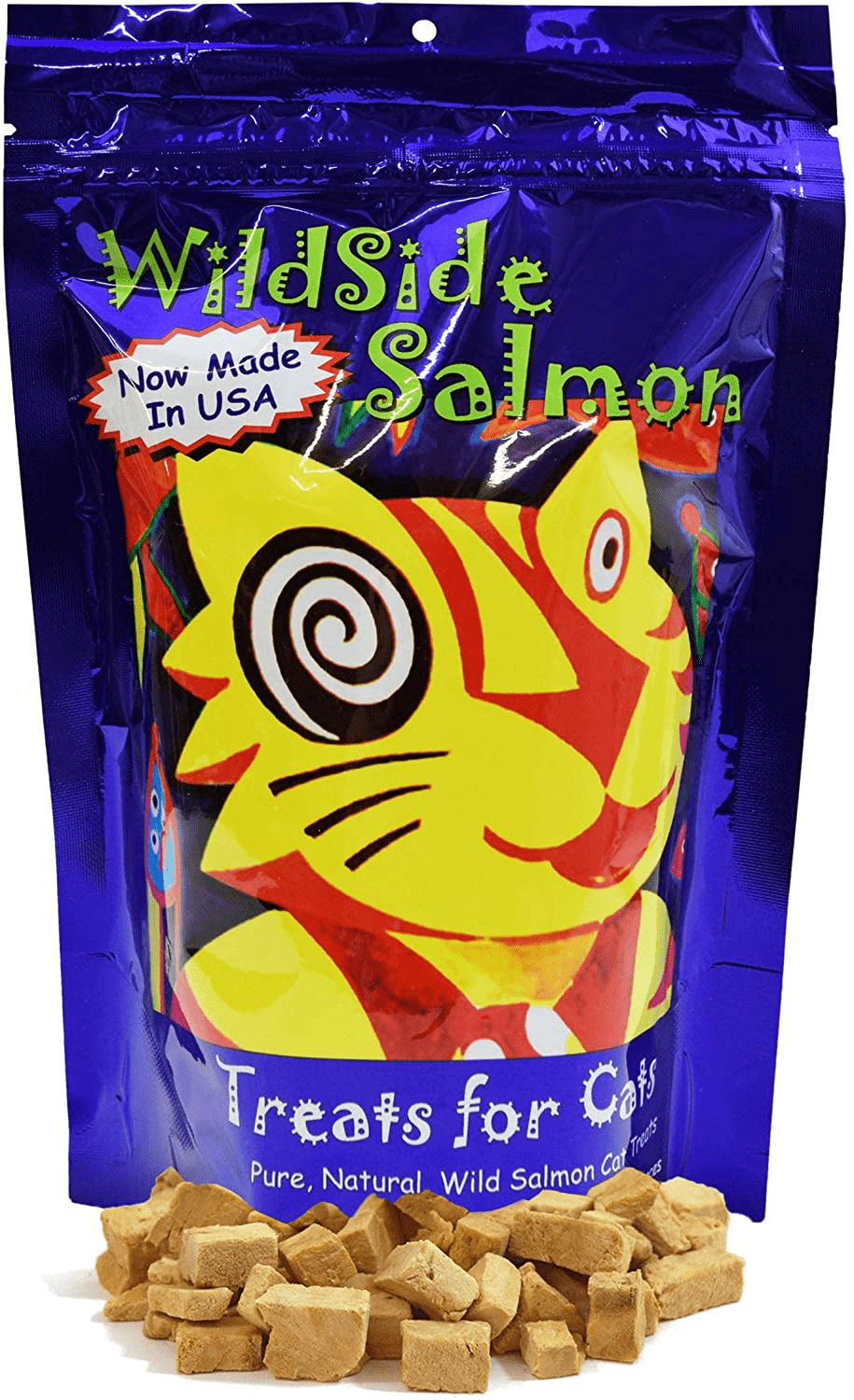 Wildside Wild Alaskan Freeze Dried Salmon All Natural Grain Free 3Oz Cat Treats (Pack of 3) Bundle with Mouse Cat Toy Animals & Pet Supplies > Pet Supplies > Cat Supplies > Cat Treats Wildside Pet