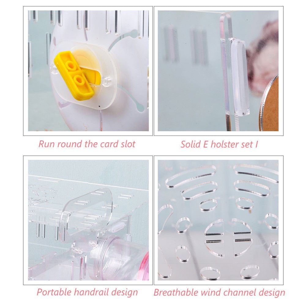 Willstar 2 Tier Hamster Cage Carrier Habitat Small Animal House with Exercise Wheels Tunnel Tube Water Bottle Dishes House Ladder Animals & Pet Supplies > Pet Supplies > Small Animal Supplies > Small Animal Habitats & Cages Willstar