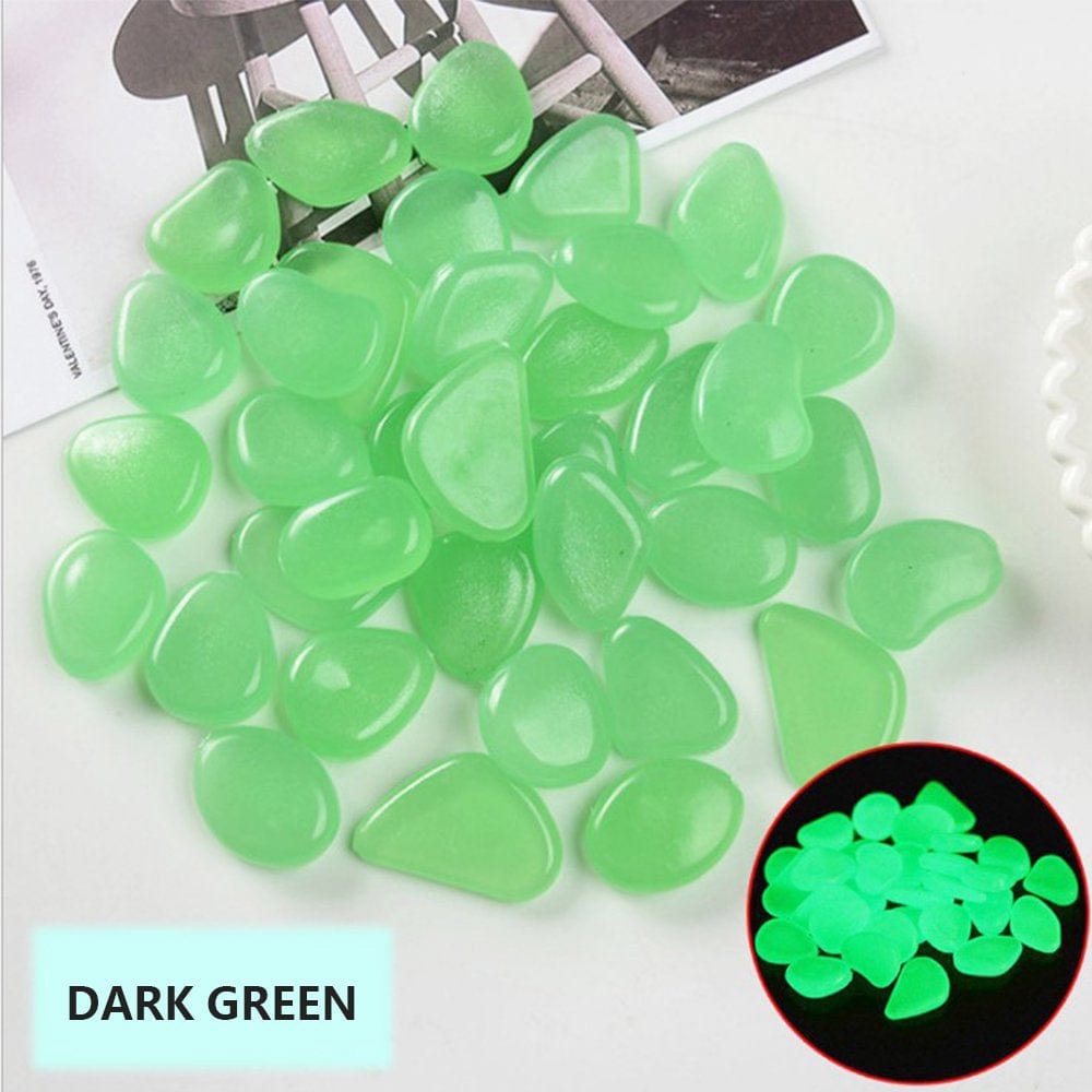 Willstar 200Pcs Glow in the Dark Pebbles for Outdoor Decor, Garden Lawn Yard, Aquarium, Walkway, Fish Tank, Pathway, Dwered by Light or Solar-Recharge Repeatedlyriveway, Luminous Pebbles Animals & Pet Supplies > Pet Supplies > Fish Supplies > Aquarium Decor 725870050