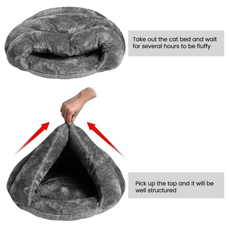 Willstar Pet Cat Dog Nest Bed Puppy Soft Warm Cave House Winter Sleeping Bag Mat Pad-Gray Animals & Pet Supplies > Pet Supplies > Cat Supplies > Cat Beds Willstar