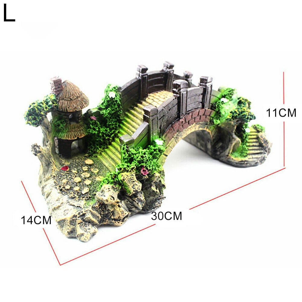 Windfall Aquarium Resin Craft Bridge Cave Shrimp Landscaping Fish Tank Ornament Decor Animals & Pet Supplies > Pet Supplies > Fish Supplies > Aquarium Decor windfall