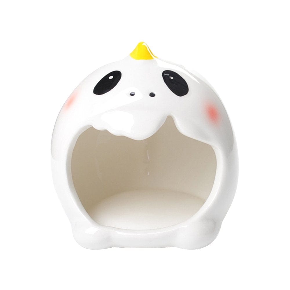 Windfall Small Pet Hideout Ceramic House Summer Cool Small Animal Nesting Habitat Cage for Gerbils Chinchillas Hamster Rabbit Animals & Pet Supplies > Pet Supplies > Small Animal Supplies > Small Animal Habitats & Cages windfall S White