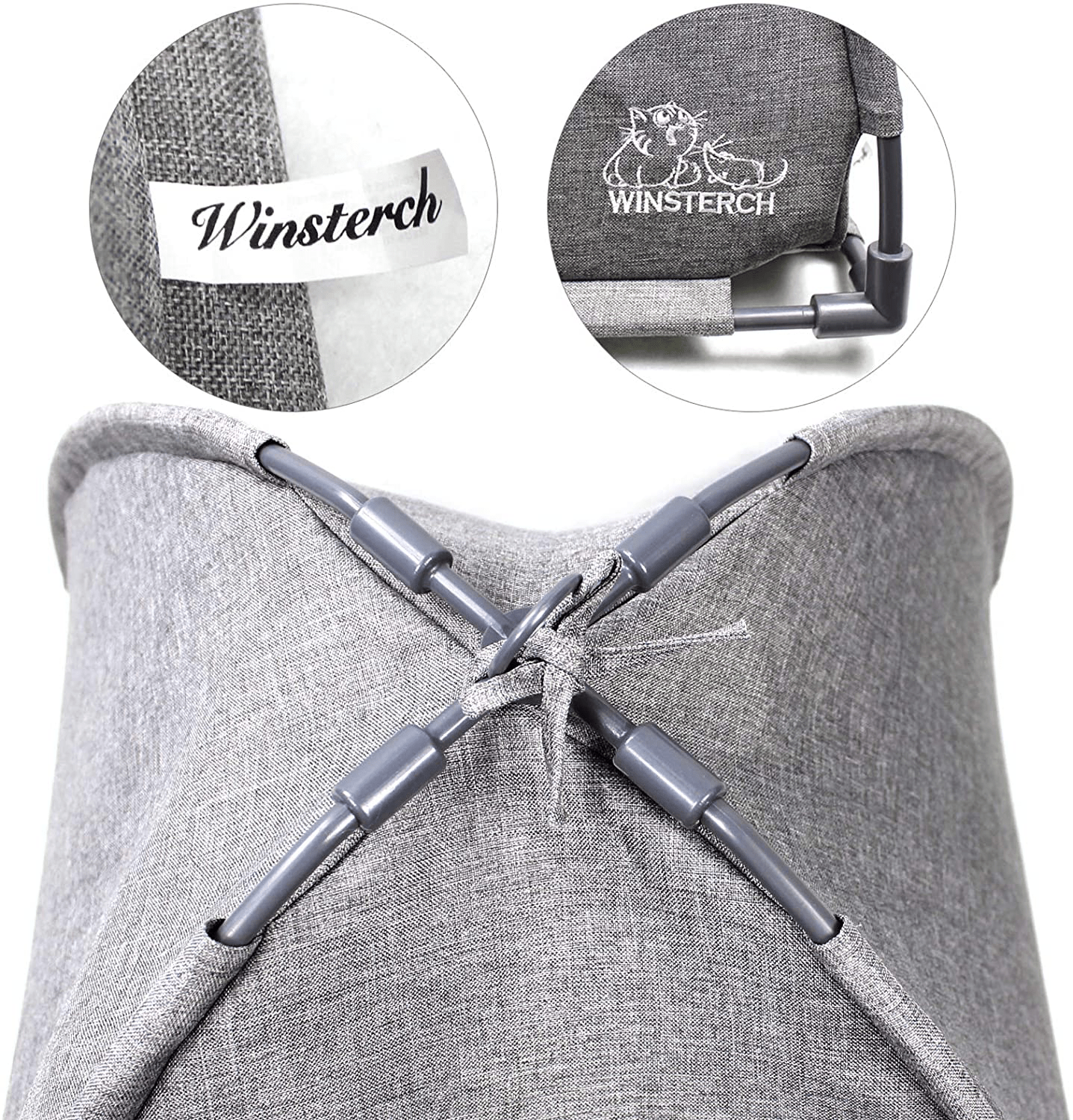 Winsterch Cat Bed Cave for Indoor Cats,Pet Tent Cave for Cats Small Dogs Kitten Bed with Removable Washable Cushion Animals & Pet Supplies > Pet Supplies > Cat Supplies > Cat Beds Winsterch