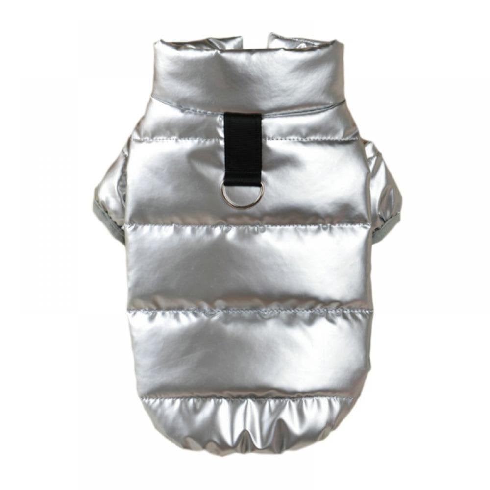 Winter Dog Coat Puppy Pet Cat Vest Snowsuit Clothes for Small Dogs, Waterproof Dog Jumpsuit Puffer, Soft Warm Fleece Lined Pet Apparel Clothing for Chihuahua Poodles French Bulldog Animals & Pet Supplies > Pet Supplies > Dog Supplies > Dog Apparel ZenBath XL Silver