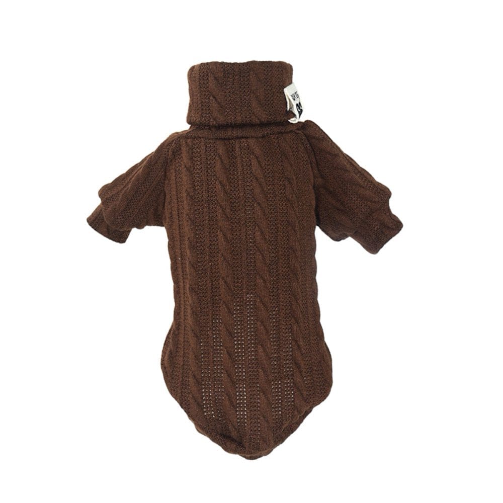 Winter Dog Knitted Warm Sweaters Coat Pet Thick Clothes Puppy Cozy Apparel Animals & Pet Supplies > Pet Supplies > Dog Supplies > Dog Apparel Esho M Cofffee