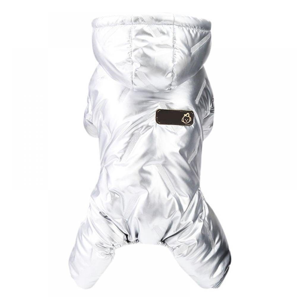 Winter Hooded Dog Coat Warm Waterproof Puppy down Jacket, Lightweight Outdoor Padded Pet Vest, Windproof Snowsuit Cold Weather Apparel Clothes for Small Dogs Animals & Pet Supplies > Pet Supplies > Dog Supplies > Dog Apparel Popfeel XXL Silver