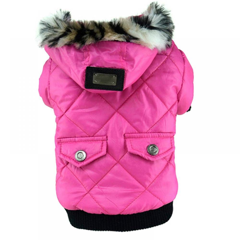 Winter Pet Dog Clothes Super Warm Soft Fur Hood Jacket for Small Dog Coat Thicker Cotton Hoodies for Chihuahua Animals & Pet Supplies > Pet Supplies > Dog Supplies > Dog Apparel Xinhuaya XXL Red
