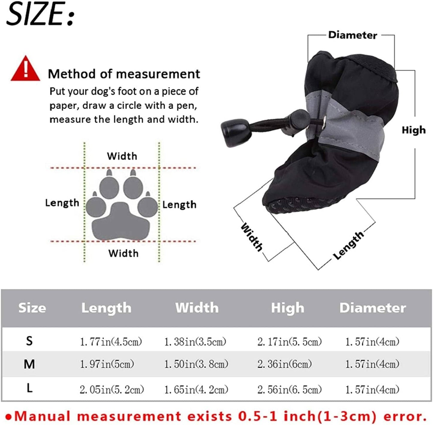 Winwinfly Dog Shoes, Dog Boots Paw Protector, Winter Warm Comfortable Soft Soled Dog Skidproof Sneakers with Reflective Straps, for Small Dog Animals & Pet Supplies > Pet Supplies > Dog Supplies > Dog Apparel Winwinfly