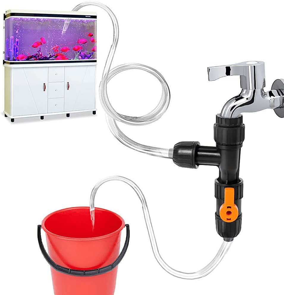 WIOR Water Changer Kit, 3 Pcs Aquarium Water Changer with 2 Faucet Nozzles Connectors Water Changer Replacement Parts for Fish Tank Cleaning Animals & Pet Supplies > Pet Supplies > Fish Supplies > Aquarium Cleaning Supplies WIOR