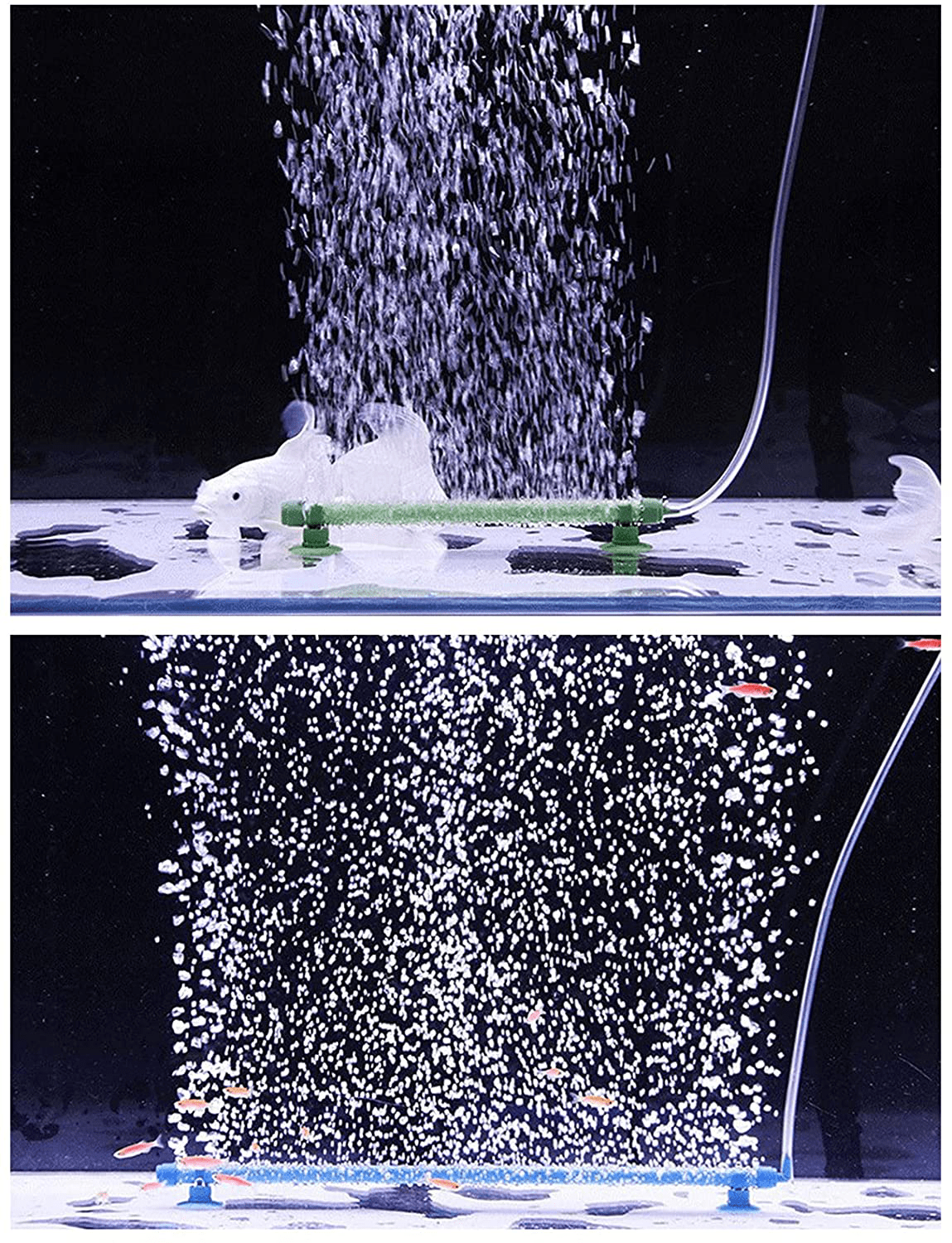 Wishlotus 2 Pieces Length Aquarium Air Stone Bubble Wall with Suction Cups, Fish Tank Bubbler Air Bar Tube Bubble Release Diffuser Bar for Fish Tank Air Pump Animals & Pet Supplies > Pet Supplies > Fish Supplies > Aquarium Air Stones & Diffusers WishLotus