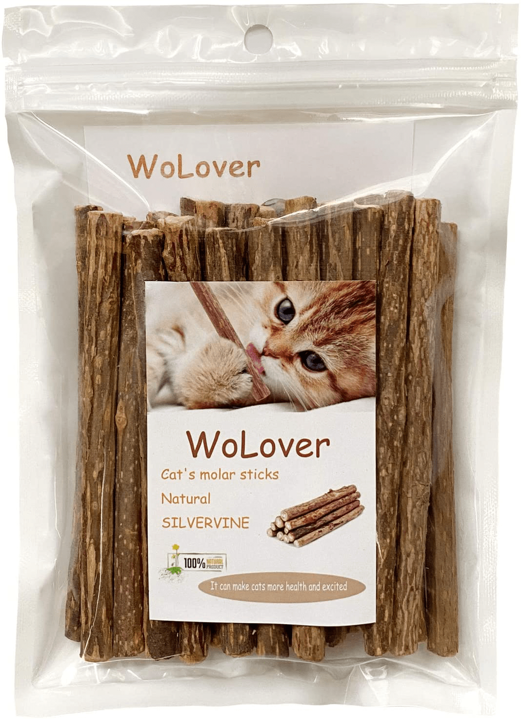 Wolover Silvervine Sticks for Cats, Natural Catnip Sticks Matatabi Chew Sticks Teeth Molar Chew Toys for Cat Kitten Kitty Animals & Pet Supplies > Pet Supplies > Cat Supplies > Cat Toys WoLover 25 PCS