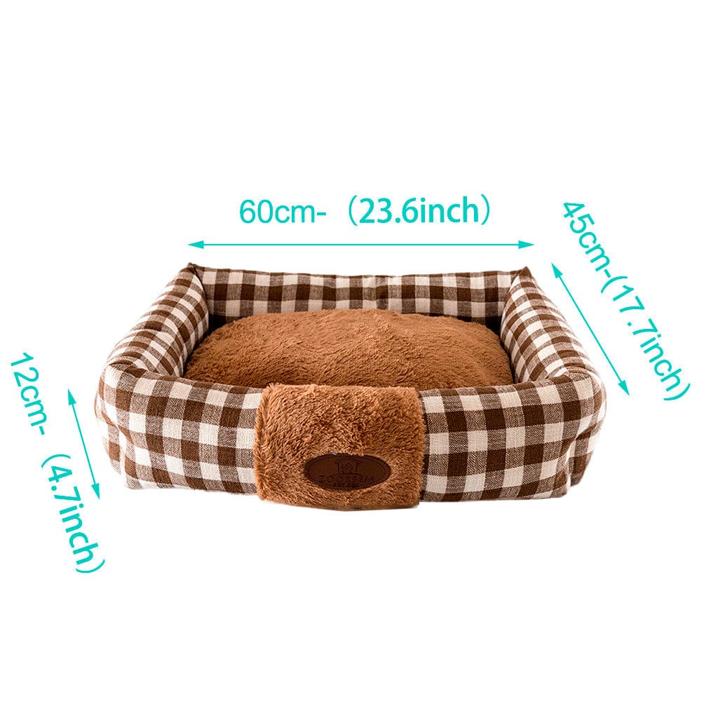 Womail Outdoor Indoor Cat Dog House Winter Warm Pet Home Fabric Lattice Square Removable and Washable Pet House Animals & Pet Supplies > Pet Supplies > Dog Supplies > Dog Houses Womail