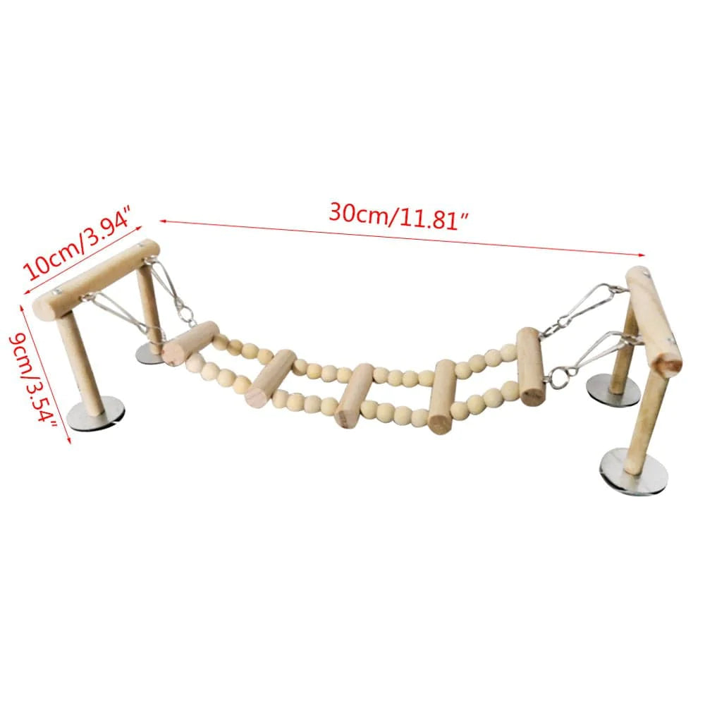 Wooden Bird Perches Stand Toys Parrot Swing Climbing Ladder Parakeet Cockatiel Lovebirds Finches for Play Gyms Playground Animals & Pet Supplies > Pet Supplies > Bird Supplies > Bird Ladders & Perches NEWLYFOND