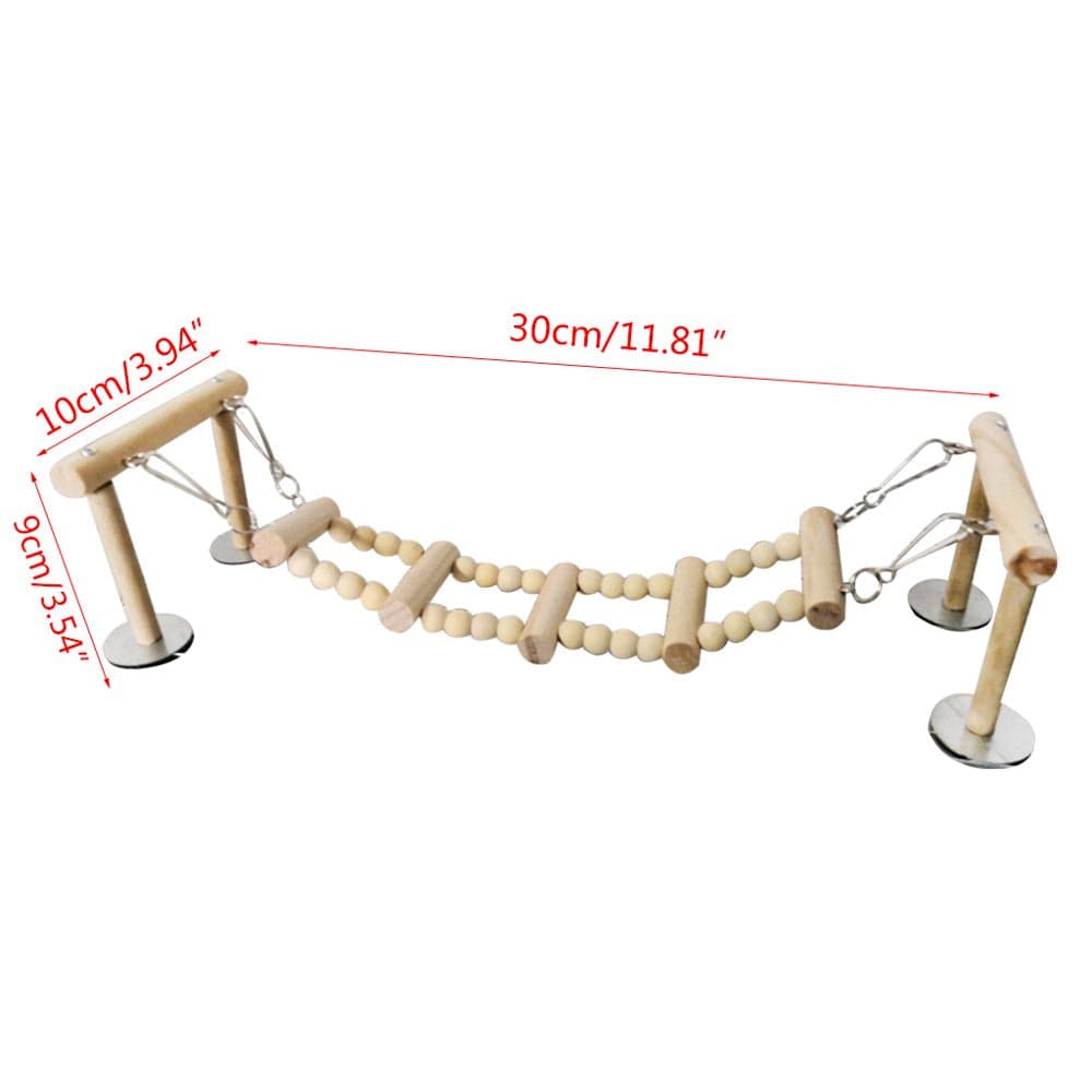 Wooden Bird Perches Stand Toys Parrot Swing Climbing Ladder Parakeet Cockatiel Lovebirds Finches for Play Playground Animals & Pet Supplies > Pet Supplies > Bird Supplies > Bird Ladders & Perches VHUNT