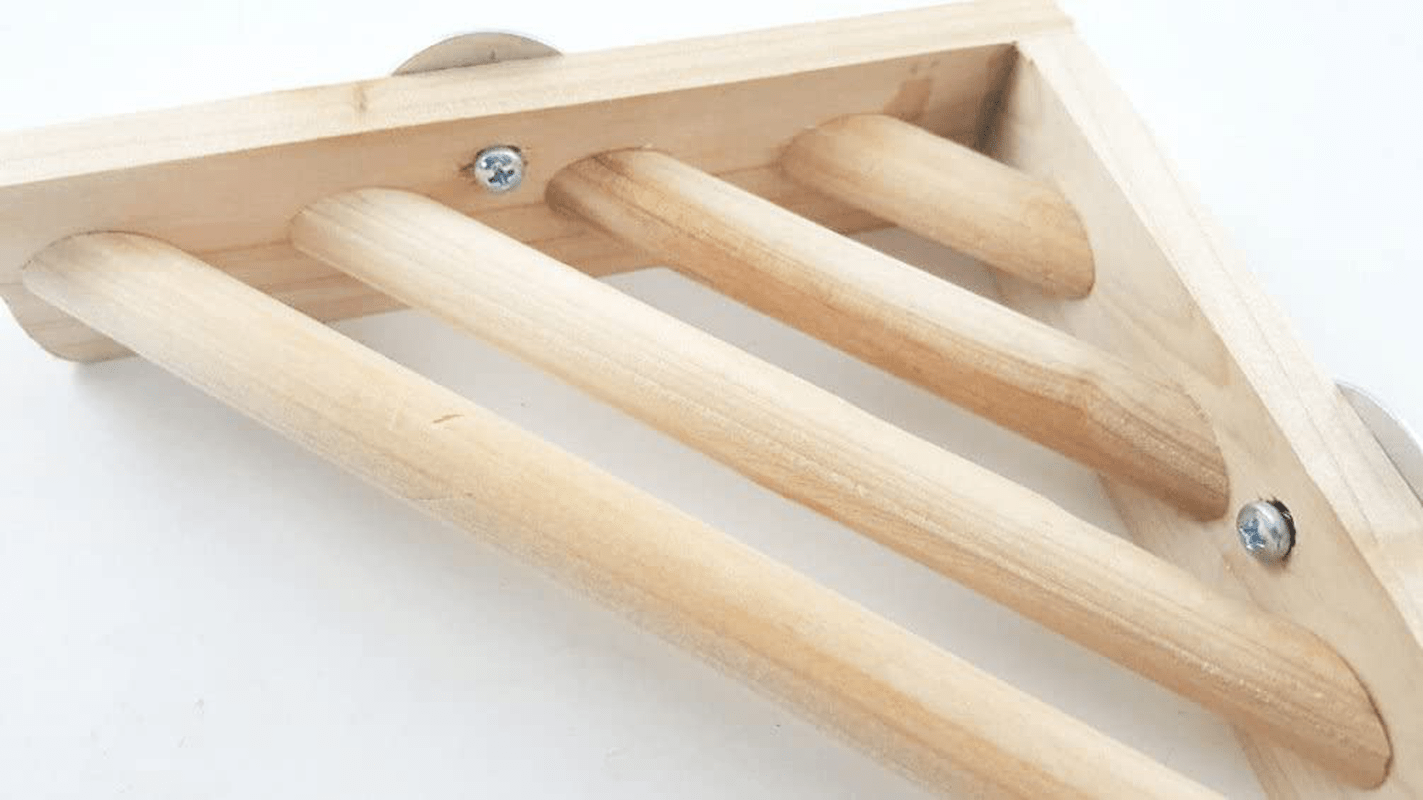 Wooden Parrot Bird Cage Wood Corner Shelf Laddered Platform for Pet Bird Parakeet Budgie Cages Animals & Pet Supplies > Pet Supplies > Bird Supplies > Bird Cage Accessories Litewoo