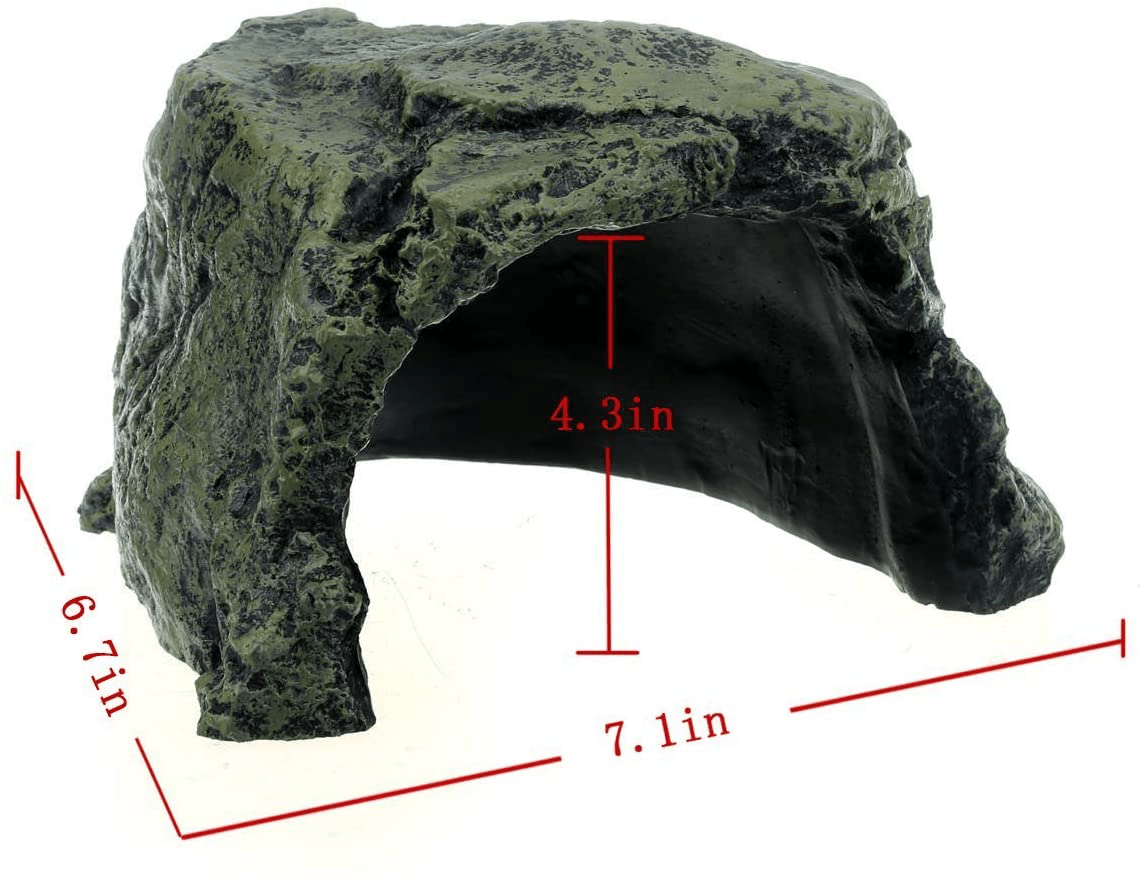 World 9.99 Mall Reptile Rock Hide Cave Reptile Rock Hide Habitat Decoration|Natural,Non-Toxic, Made of Resin | Hideout for Small Lizards, Turtles, Reptiles, Amphibians,Fish Animals & Pet Supplies > Pet Supplies > Reptile & Amphibian Supplies > Reptile & Amphibian Habitat Accessories World 9.99 Mall
