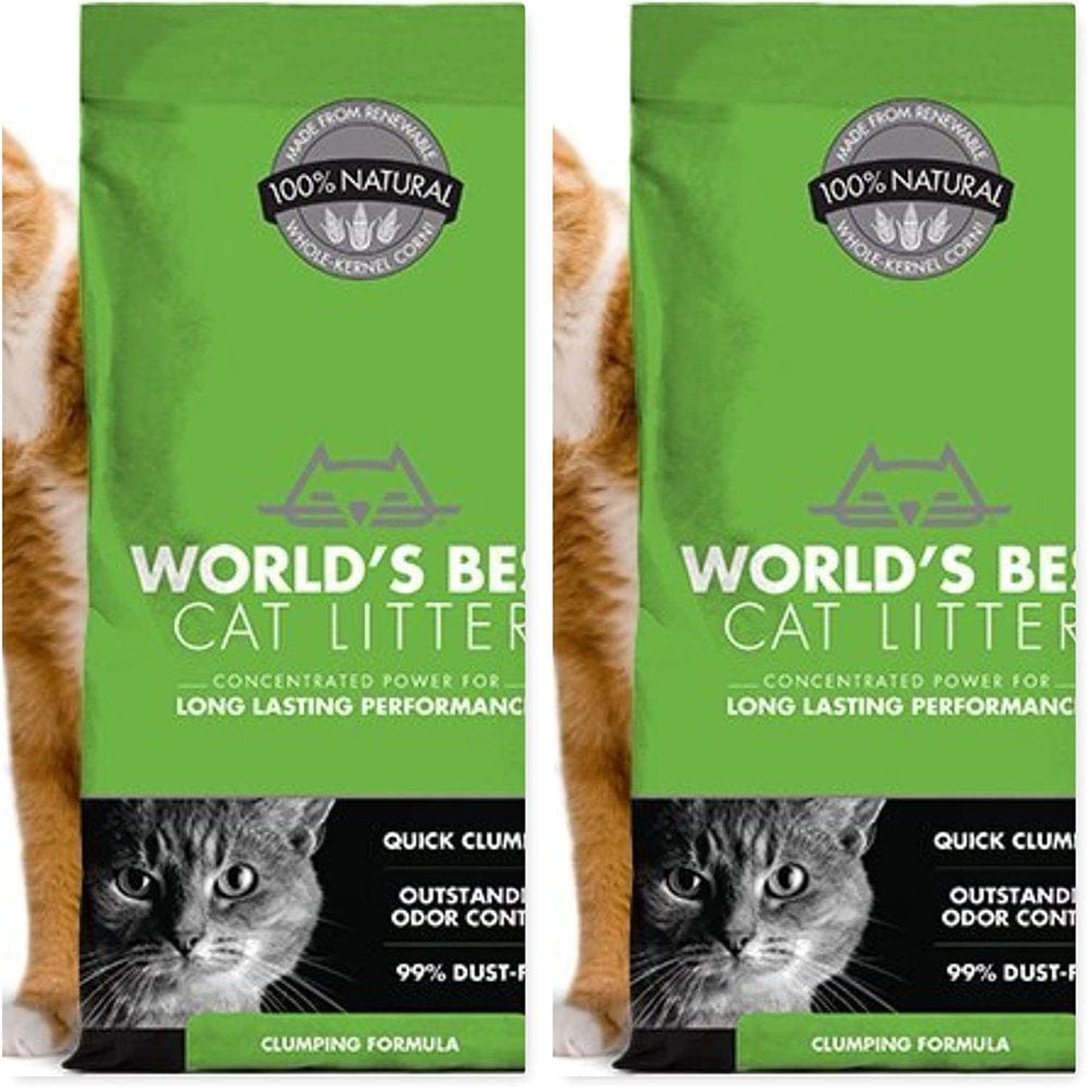 World'S Best 2 Pack Cat Litter Original Series 14 Pound Bags Each. Outstanding Odor Control, Quick Clumping & Pet, People & Planet Friendly. Animals & Pet Supplies > Pet Supplies > Cat Supplies > Cat Litter World's Best